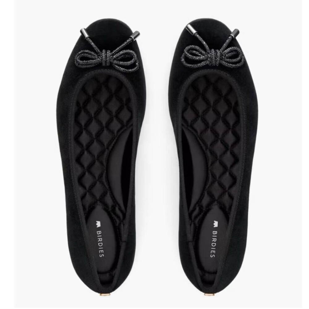 Birdies Black Bow-Accent Flats